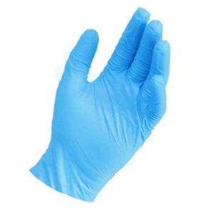 luva nitrilo azul
